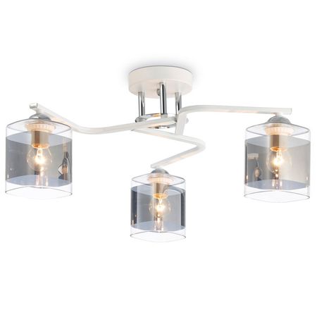 люстра потолочная AMBRELLA LIGHT Традиционный E27х3 60Вт белый/хром/дымчатый