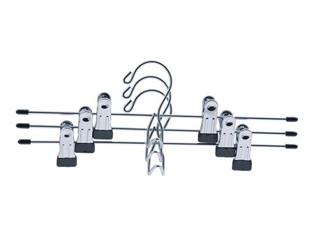 набор вешалок TODELIA 3шт 31см для юбок металл хром с зажимами крючки для вешалок пластиковые металл 30 шт