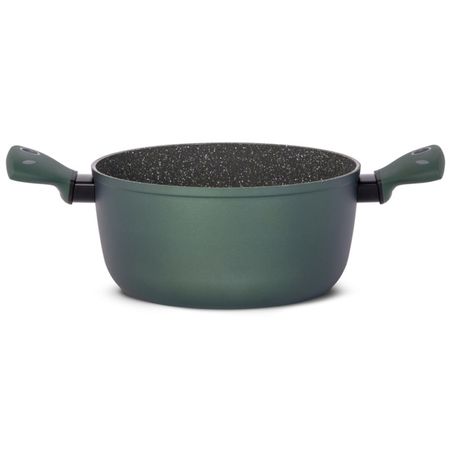 кастрюля TVS Eco Ok 5л 24см антипр.покр. кован.алюм. индукция кастрюля esprado frontera gris 4 3л 24см антипр покр алюминий стеклянная крышка индукция