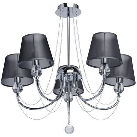 люстра потолочная MW-LIGHT Федерика 5х40Вт E14 металл ткань хром бра mw light ариадна 1х60вт e14 металл бронза