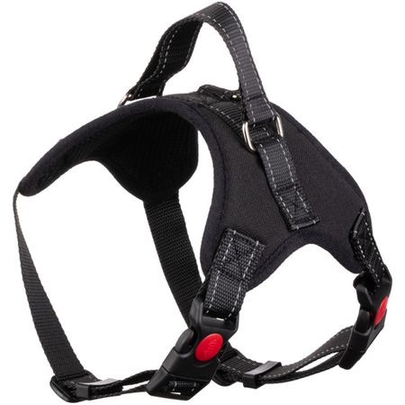 шлейка РЫЖИЙ КОТ 52-63см чёрная ошейники шлейки tappi амуниция шлейка из стропы эвэйк m