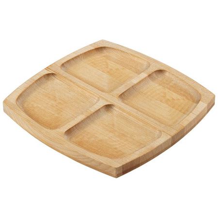 менажница MALLONY 4 секции 18х18см береза