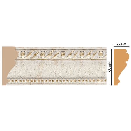 молдинг DECOMASTER 2400х22х60мм белый, арт.161-41