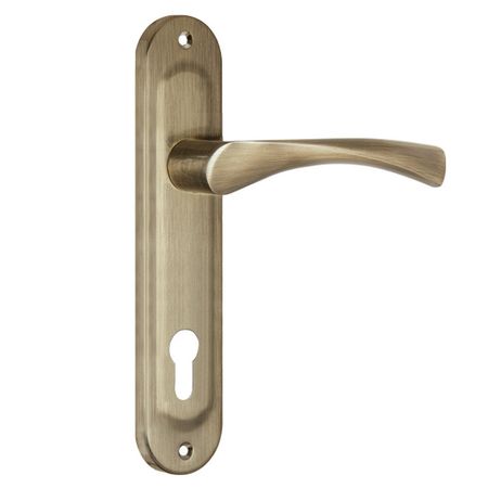 ручка дверная на планке PUNTO P90 8518 Crona AB 235мм под цилиндр бронза ручка дверная на планке punto p90 8504 crona ab 268мм под цилиндр бронза