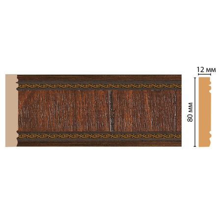 молдинг DECOMASTER 2400х12х80мм коричневый, арт.150-2