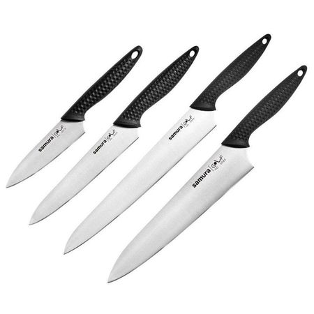 набор ножей SAMURA Golf 4 предмета нерж.сталь, пластик 1 2 шт светодиодные фонари багажника для vw caddy eos golf jetta passat cc scirocco sharan tiguan touran touareg t5