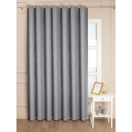 штора портьерная на люверсах AMORE MIO димаут твид 200х260см серая, арт.99052