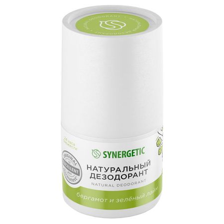 дезодорант SYNERGETIC Бергамот и Зеленый лайм ролик 50мл дезодорант rexona сухость пудры ролик 50мл