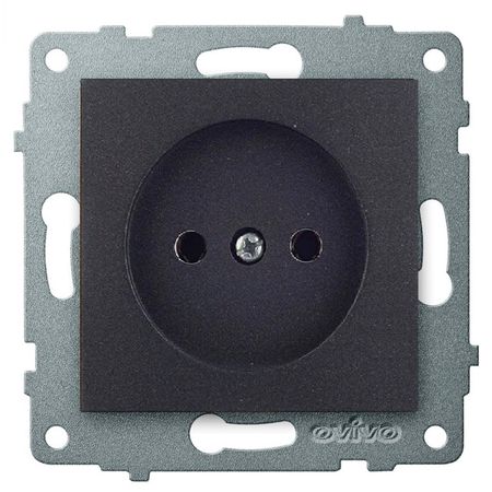 розетка 1 пост OVIVO Лофт без заземления черный розетка 2 поста ovivo loft без заземления крем крафт