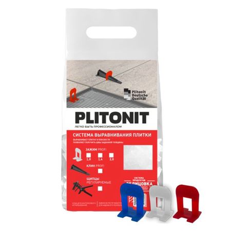 зажимы для выравнивания плитки PLITONIT 1,4мм 100шт крестик для кафельной плитки decor 2мм зеленый 100шт