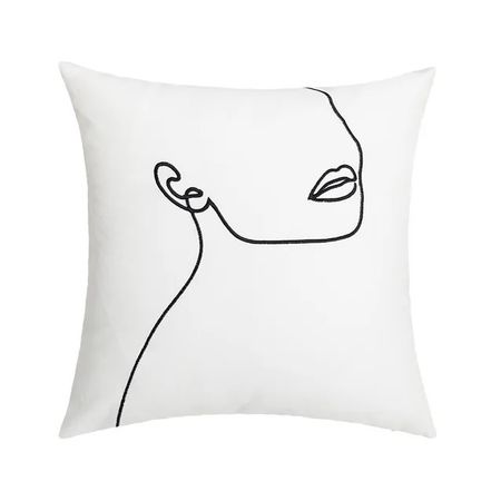 наволочка декоративная TODELIA Абрис 45х45см белая, арт. HPW0069A-A декоративная наволочка canirica белая 45x45 см