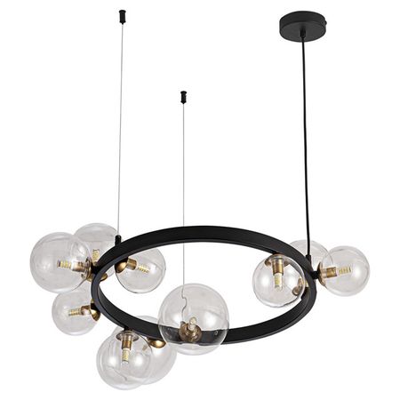 люстра подвесная DE FRAN Аркада G9 10х20Вт черный+стекло регуляторы ветрового стекла 2016 2019 nc750x регулируемый поток воздуха ветровое стекло для мотоцикла honda nc 750x nc 750x nc750x 2017 2018