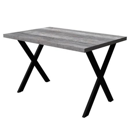 стол нераздвижной 1200х600х750мм Рагнар/Муар черный ВЛДСП/металл тулуза опора для стола п образная 595х400 мм ral 9005 муар tu40x20 400 blc