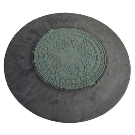 крышка с люком на ж/б колодец d1070мм зеленый крышка с люком на ж б колодец d1070мм