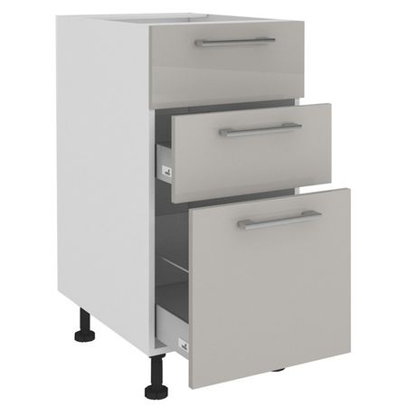 фасад 3 ящика АВЕРНО 396x716x16мм лакированная ЛДСП серый перламутровый фасад аверно 796x356x16мм лакированная лдсп серый перламутровый