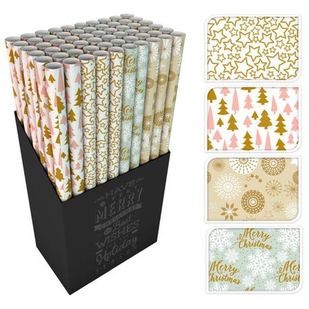 бумага упаковочная 70х200см Новогодний дизайн-3 в асс-те красный китайский новогодний кулон