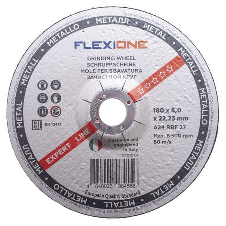 круг зачистной FLEXIONE Expert 180х6х22,23мм круг зачистной flexione expert по металлу 150х6х22 23мм тип 27