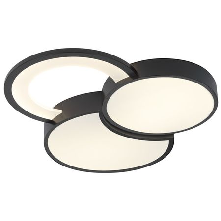 люстра потолочная светодиодная RIVOLI Aliona 68Вт 3000-6000К с ДУ черный белый пластик люстра подвесная светодиодная schaffner cordon 68вт 12вт металл серебро