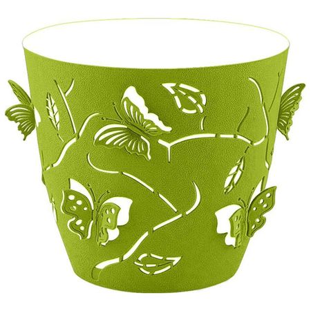 горшок двойной Бабочки 3D 2,5л d17,5см h16,4см лиственно-зеленый пластик горшок для орхидей бабочки 3d 0 7л d11 5см h10 5см прозрачный пластик