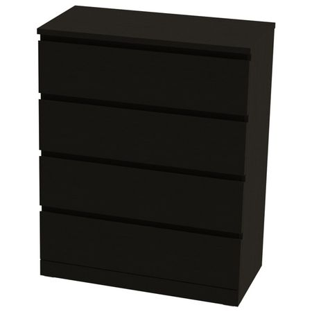 комод Варма 4 800х1000х400мм ДСП/шпон ясень черный простыни хирургические стерильные 1 400мм х 800мм 1