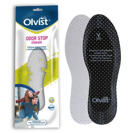 стельки OLVIST Odor Stop Classic поглощение запаха латекс безразмерные курносики бутылочка 125 мл 11002 латекс соска