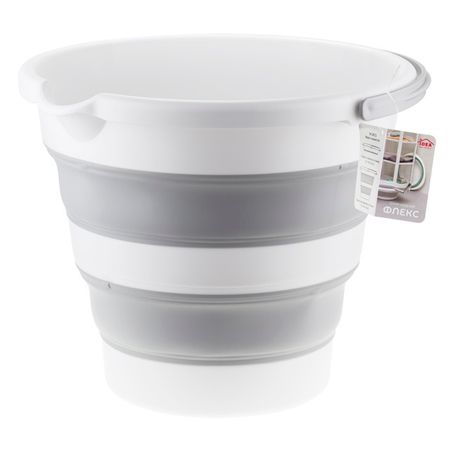 ведро IDEA Флекс 10л без крышки круглое,складное пластик, ТЭП водонепроницаемые крышки для тумблеров m12 0 75