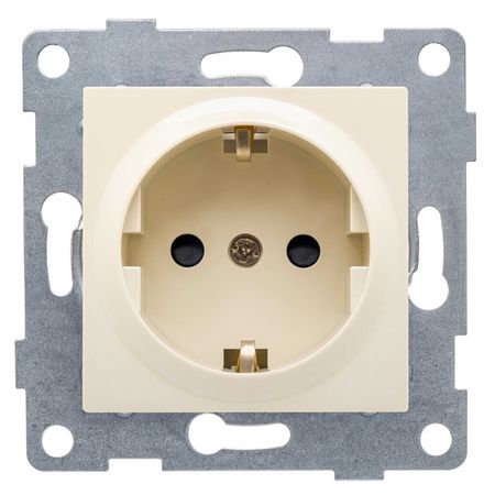 розетка 1 пост GUSI Ugra с/з з/ш бежевый