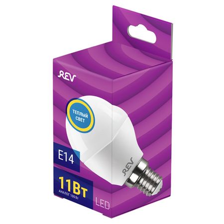 лампа светодиодная REV 11Вт Е14 2700K 880Лм шар лампа светодиодная эра 11вт е14 880лм 2700к шар