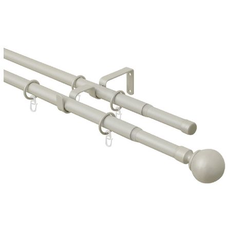 карниз телескоп. 2-рядный ARTTEX 160-300см 16/19мм сталь наконечник шар, арт.15.592 карниз телескоп 1 рядный ugo loks 160 300см 19мм наконечник лист арт fa0122