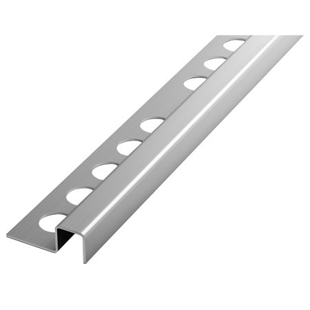 профиль для плитки ЛУКА нерж. сталь кант П 12х2700мм матовый профиль для меб щита 4мм стык нерж ст матовый 0 6м