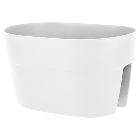 ящик балконный INGREEN Villa de Fiori 40см 12л с фиксаторами белоснежный жасмин