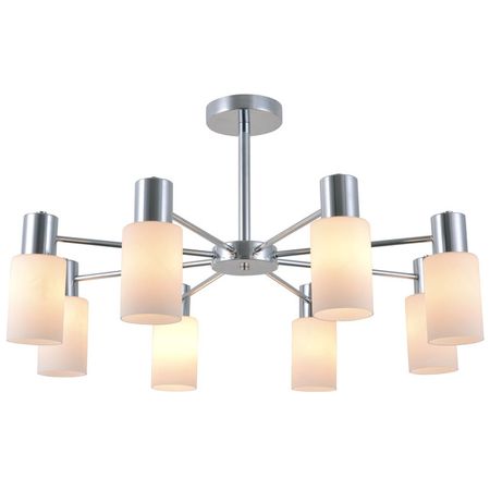 люстра потолочная SCHAFFNER Ovest E14 8х40Вт стекло металл хром