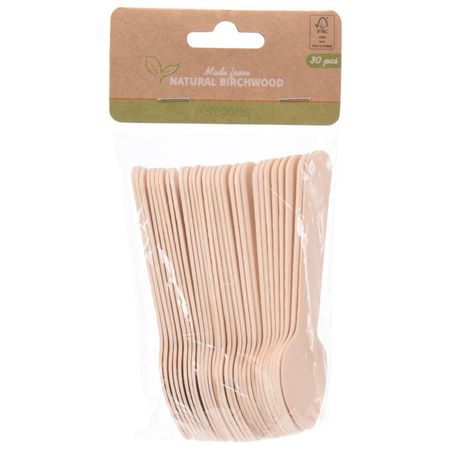 набор ложек KOOPMAN 30шт дерево вилок koopman 20шт дерево