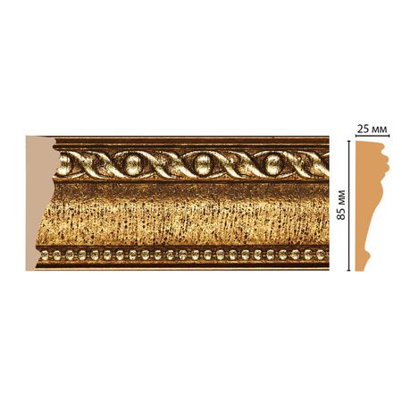молдинг DECOMASTER 2400х25х85мм золотой, арт.152-43