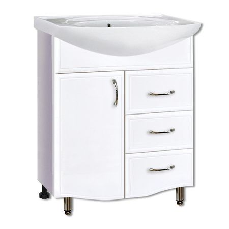 тумба с раковиной напольная GRADEONIKA Спарта 70см белая карниз шинный 2 рядный уют спарта 250см серебро патина арт 09 02то 449 13 250