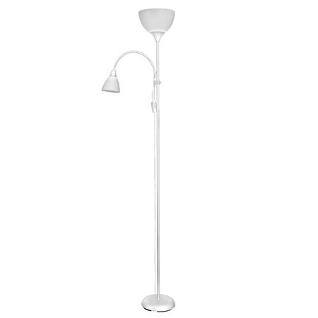 торшер ARTSTYLE Лора Е27/Е14 100Вт/40Вт с двумя плафонами белый преобразователь ootdty 110в 220в в 12в 5в 100вт