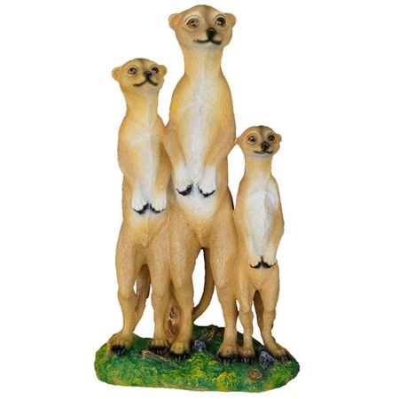 фигура садовая Сурикаты трио 41х22х12см фигура садовая сурикаты трио 41см полистоун