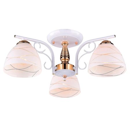 люстра потолочная РОССВЕТ Аверс 3х60Вт E27 металл белый люстра потолочная россвет волна e27 3х60вт металл белый