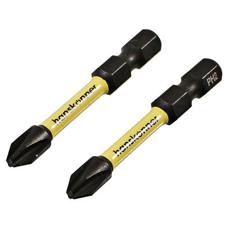 биты HANSKONNER PH2 50мм torsion 2шт vibratite отвертки биты ованадиевая 1 шт fd4 fd5 5 fd7