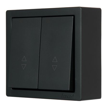 переключатель 2-клавишный LEZARD Leto проходной чёрный бархат переключатель 2 клавишный ovivo loft проходной крем