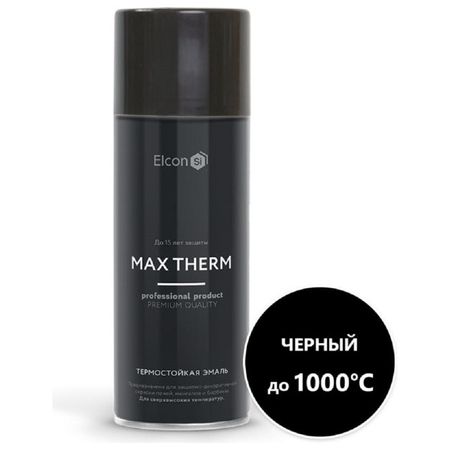 эмаль термостойкая ELCON для печей 520мл чёрная, арт.00-00002957 эмаль термостойкая elcon для печей 0 8кг чёрная арт 00 00004050