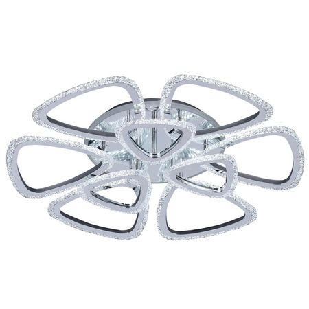 люстра потолочная светодиодная SCHAFFNER Real 204Вт+40Вт LED 8370Лм 3000/6000К хром dalcan трансформатор освещения 220ma 12 24вт 24 40вт двух ный