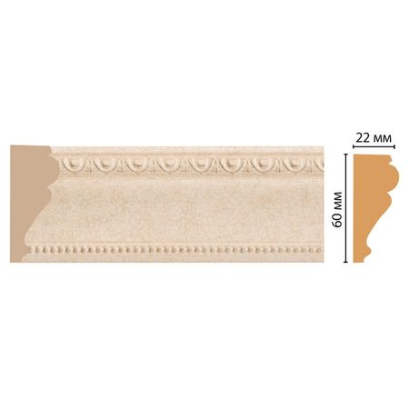 молдинг DECOMASTER 2400х22х60мм бежевый, арт.161-18D