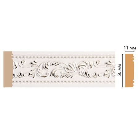 молдинг DECOMASTER 51х11х2400 мм белый полистирол, арт.156-60 молдинг decomaster 51х11х2400 мм   полистирол арт 156 6