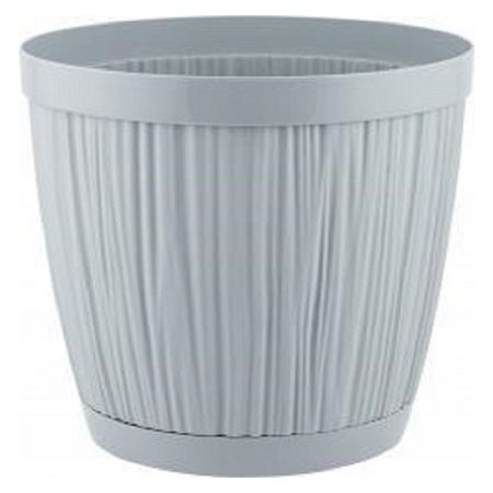 горшок с поддоном Barcelona 9,6л d27см h24,3см утренний туман пластик горшок для ов ingreen wave с дренажной сеткой и съемным поддоном 1 4л d145мм утренний туман