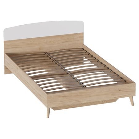 кровать Калгари 1640x2055x970мм дуб натуральный светлый/белый матовый натуральный кристалл кварц белый кластер