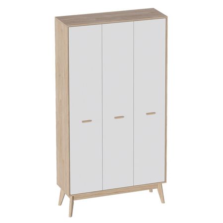 шкаф Калгари 3 двери 1185x580x2200мм дуб натуральный светлый/белый матовый натуральный кристалл кварц белый кластер