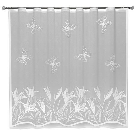 штора тюлевая для кухни  Лента жаккард 170х170см белая, 09C6305 штора тюлевая для кухни на шт ленте лента жаккард 320х160см белая арт 25с6669