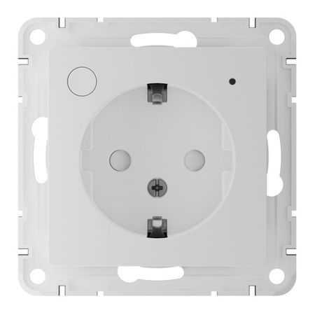 розетка 1 пост SYSTEME ELECTRIC Atlasdesign Smart  с/з с/ш Zigbee 16А сх.1 белый centechia zigbee 3 0 smart gateway hub для ewelink