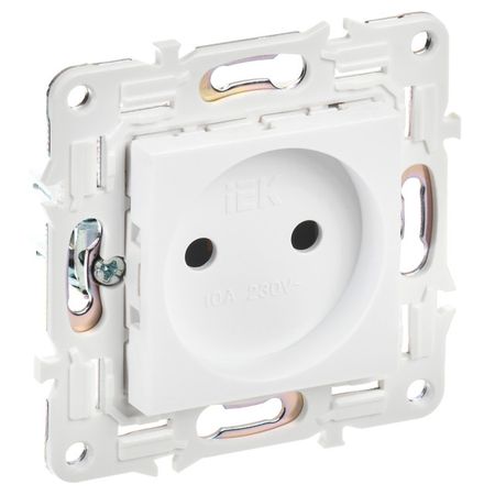 розетка 1 пост IEK Skandy б/ш б/з 10А арктический белый розетка 1 пост iek skandy с з с ш 16а арктический белый